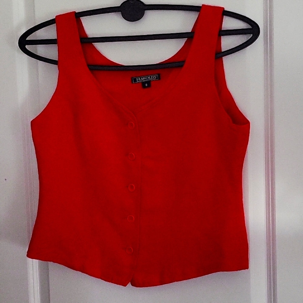 Harolds Red Crop Top Size 8